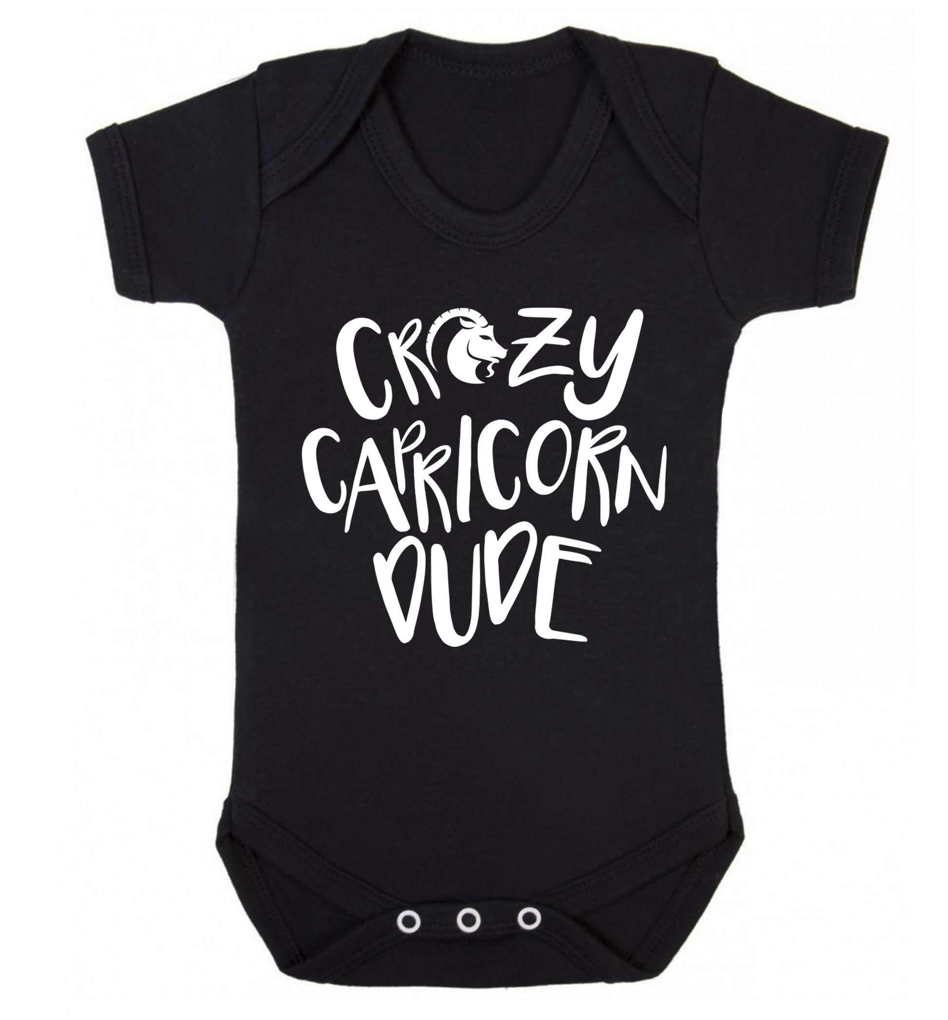 Crazy capricorn dude Baby Vest black 18-24 months