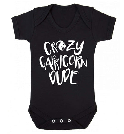 Crazy capricorn dude Baby Vest black 18-24 months