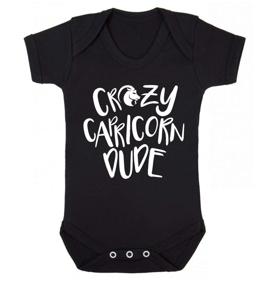 Crazy capricorn dude Baby Vest black 18-24 months