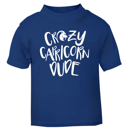Crazy capricorn dude blue Baby Toddler Tshirt 2 Years