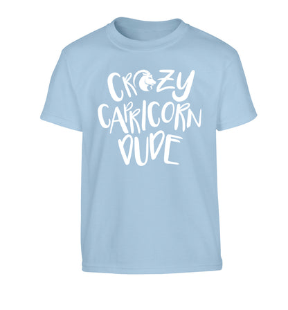Crazy capricorn dude Children's light blue Tshirt 12-13 Years