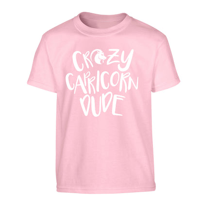Crazy capricorn dude Children's light pink Tshirt 12-13 Years