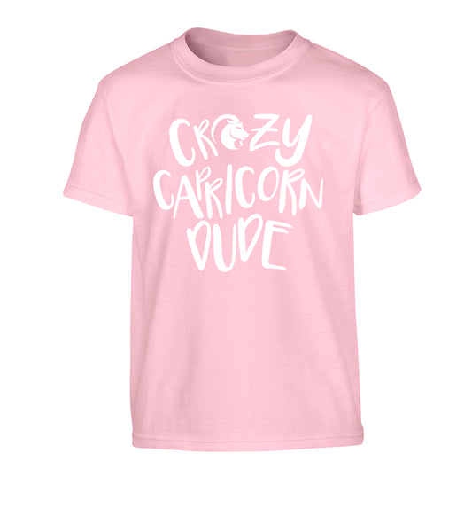 Crazy capricorn dude Children's light pink Tshirt 12-13 Years