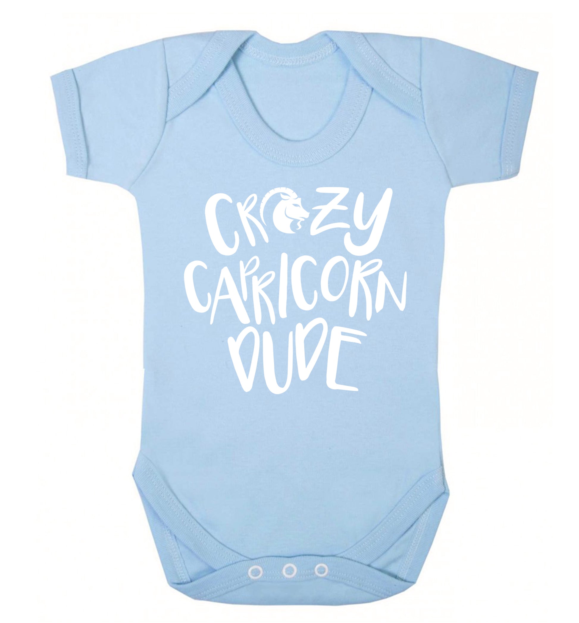 Crazy capricorn dude Baby Vest pale blue 18-24 months