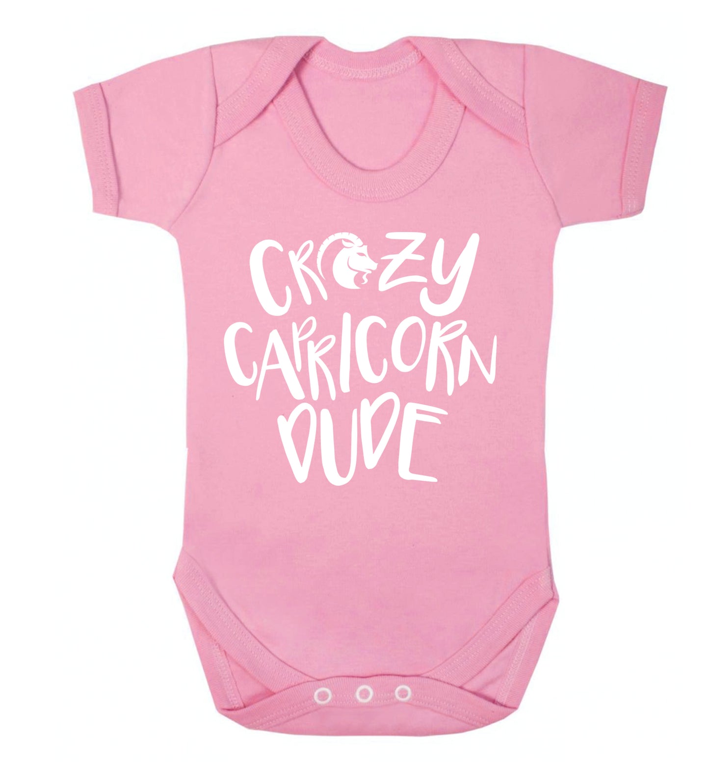 Crazy capricorn dude Baby Vest pale pink 18-24 months