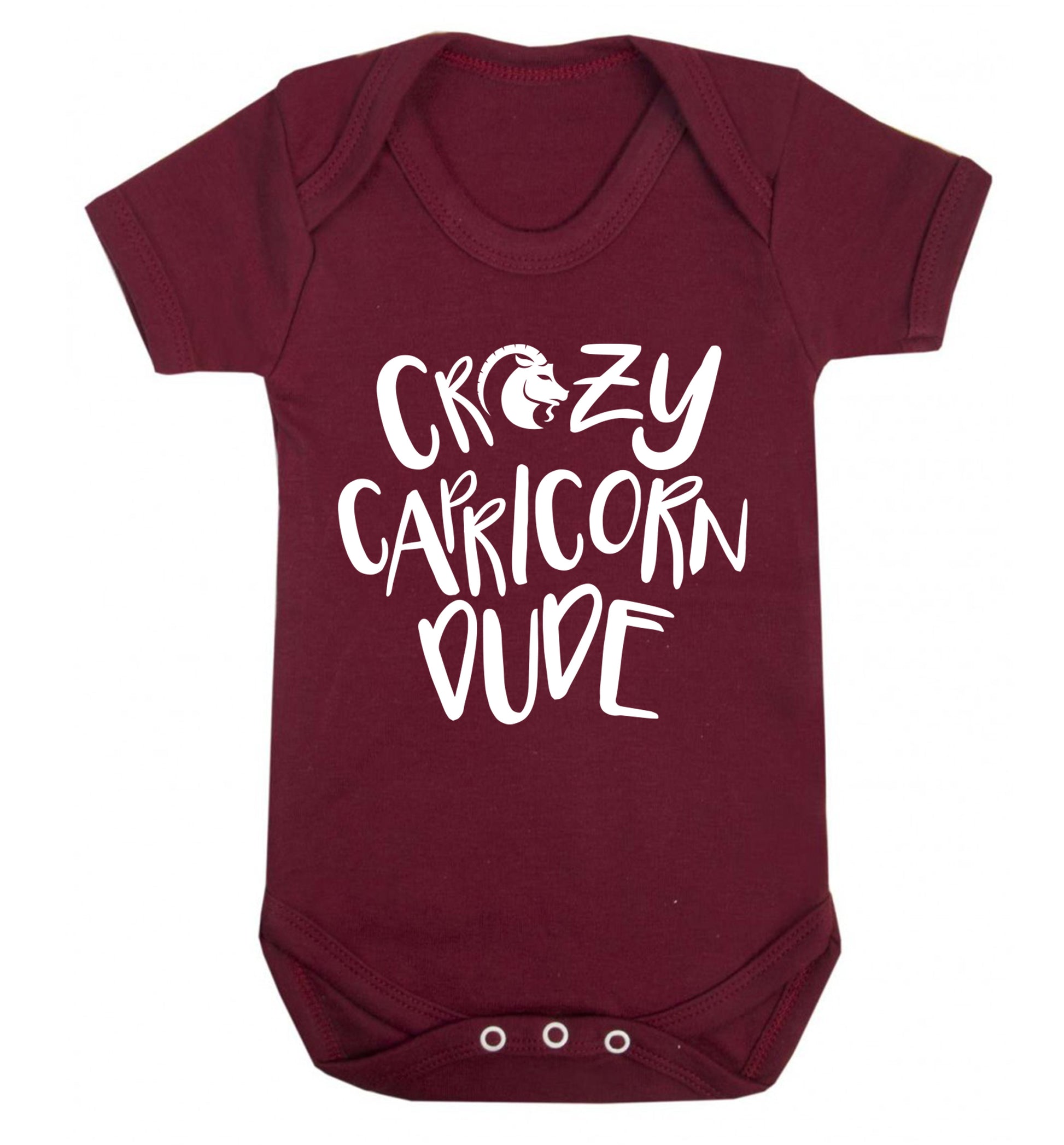 Crazy capricorn dude Baby Vest maroon 18-24 months