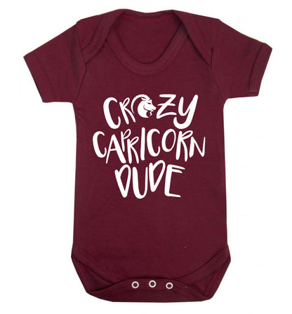 Crazy capricorn dude Baby Vest maroon 18-24 months