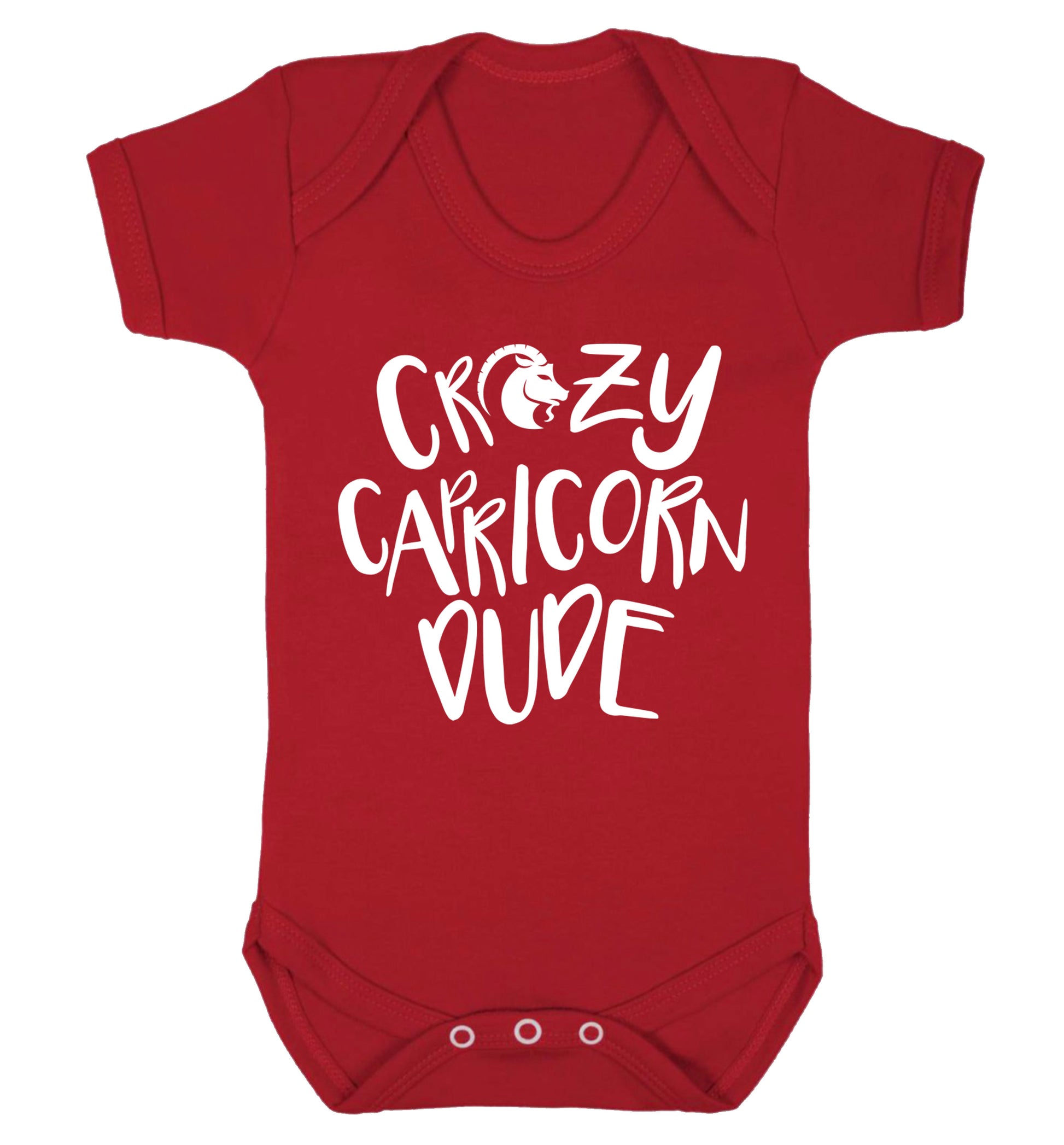 Crazy capricorn dude Baby Vest red 18-24 months