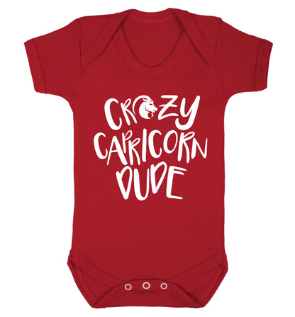 Crazy capricorn dude Baby Vest red 18-24 months