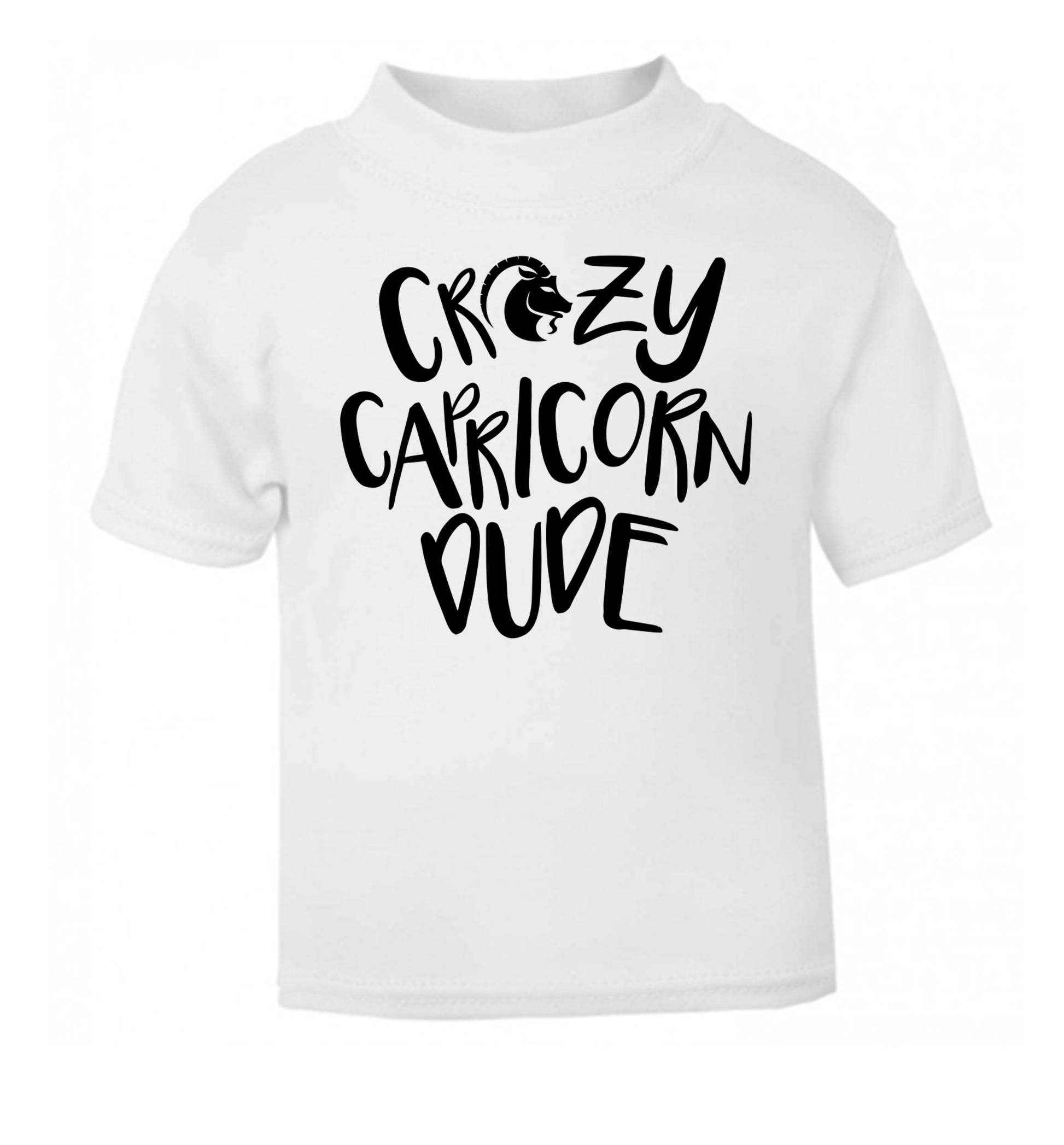 Crazy capricorn dude white Baby Toddler Tshirt 2 Years
