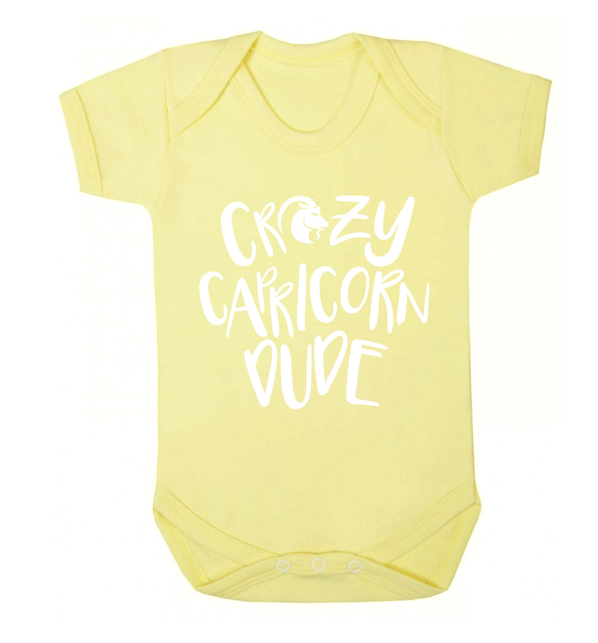 Crazy capricorn dude Baby Vest pale yellow 18-24 months