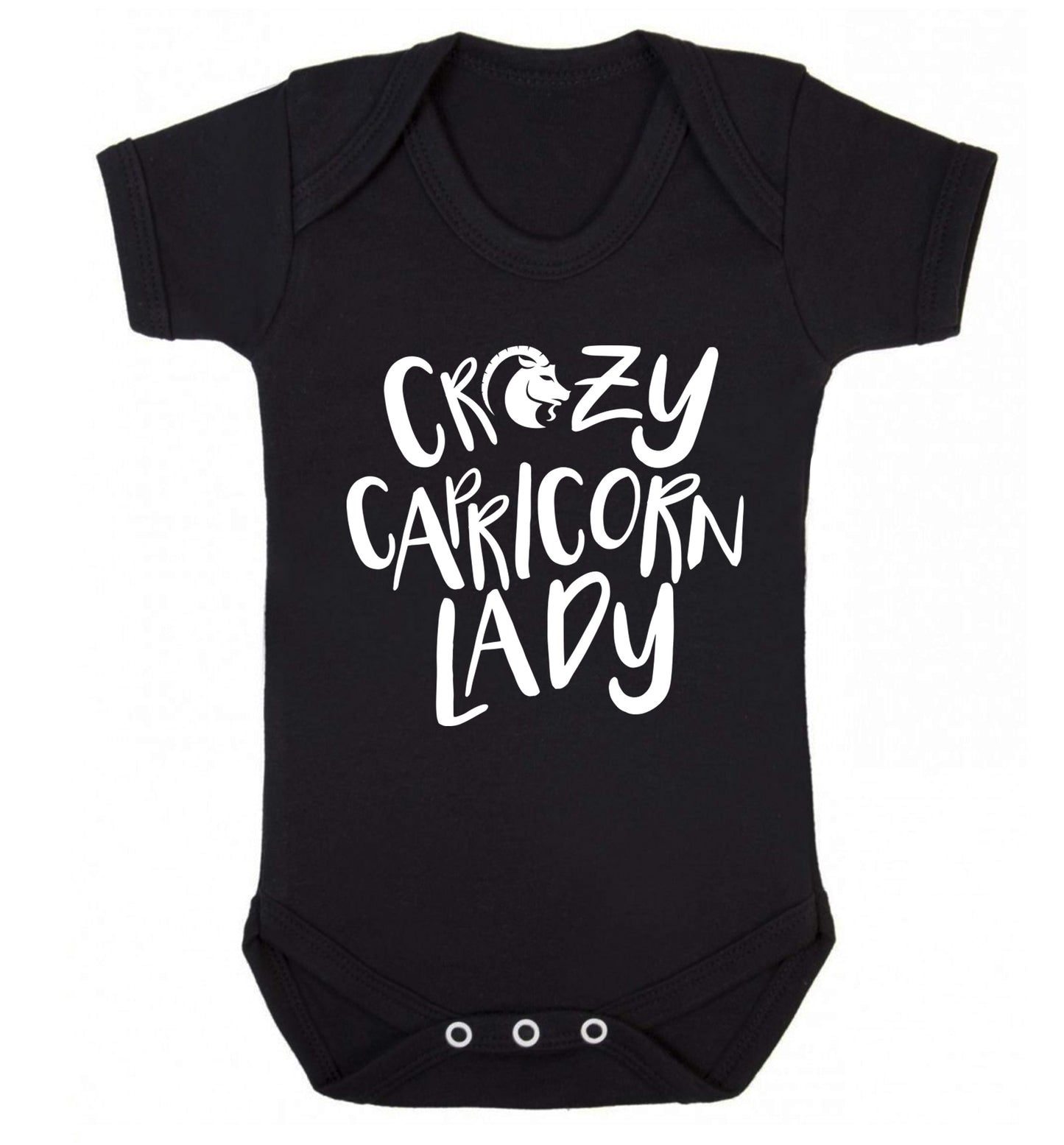 Crazy capricorn lady Baby Vest black 18-24 months