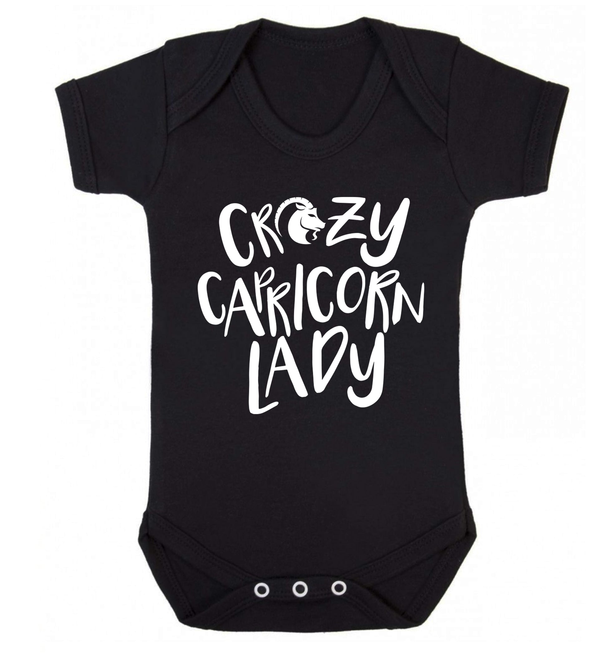 Crazy capricorn lady Baby Vest black 18-24 months
