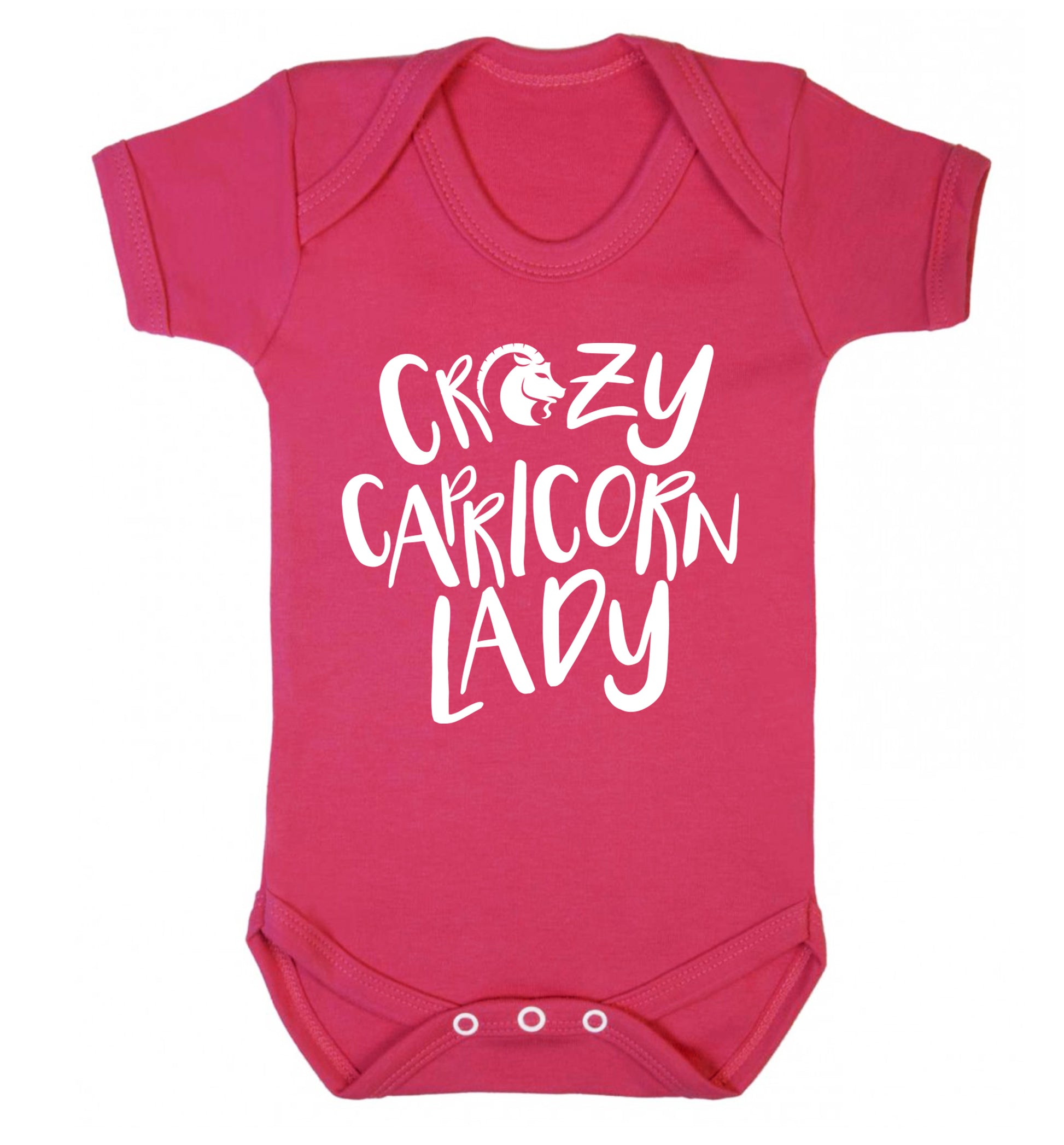 Crazy capricorn lady Baby Vest dark pink 18-24 months