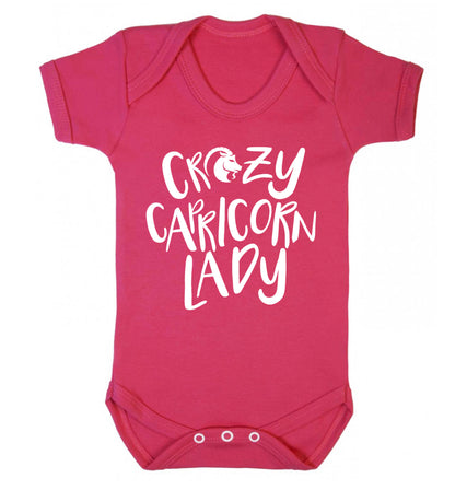 Crazy capricorn lady Baby Vest dark pink 18-24 months