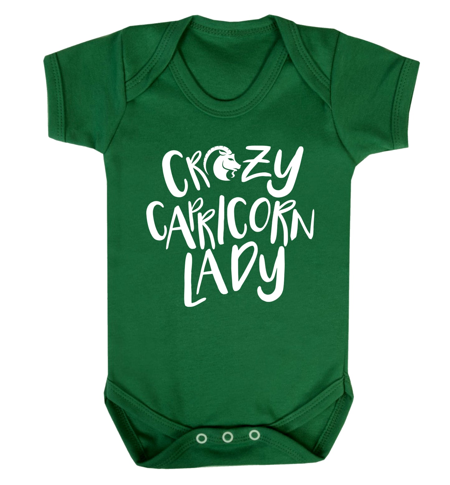 Crazy capricorn lady Baby Vest green 18-24 months