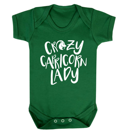 Crazy capricorn lady Baby Vest green 18-24 months