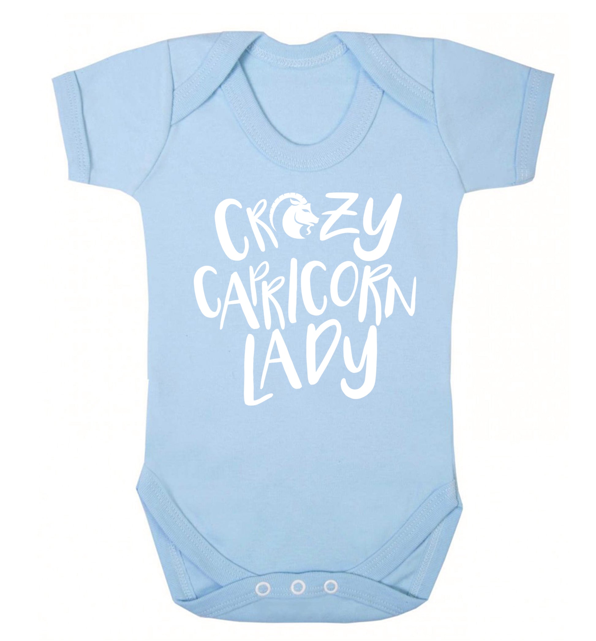 Crazy capricorn lady Baby Vest pale blue 18-24 months