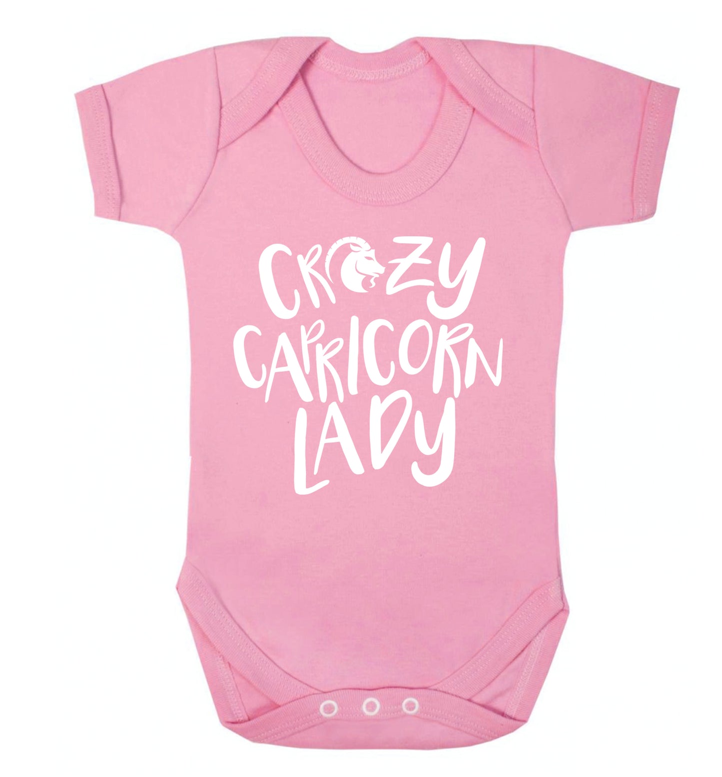 Crazy capricorn lady Baby Vest pale pink 18-24 months