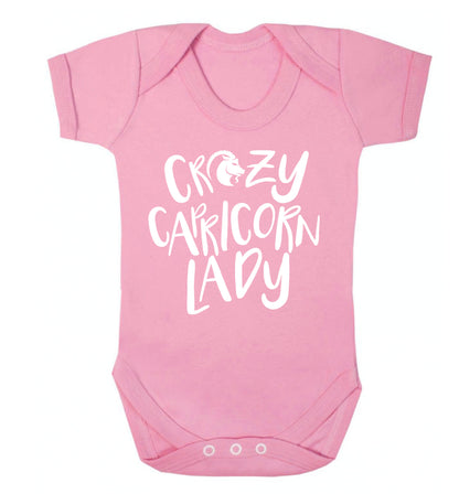 Crazy capricorn lady Baby Vest pale pink 18-24 months