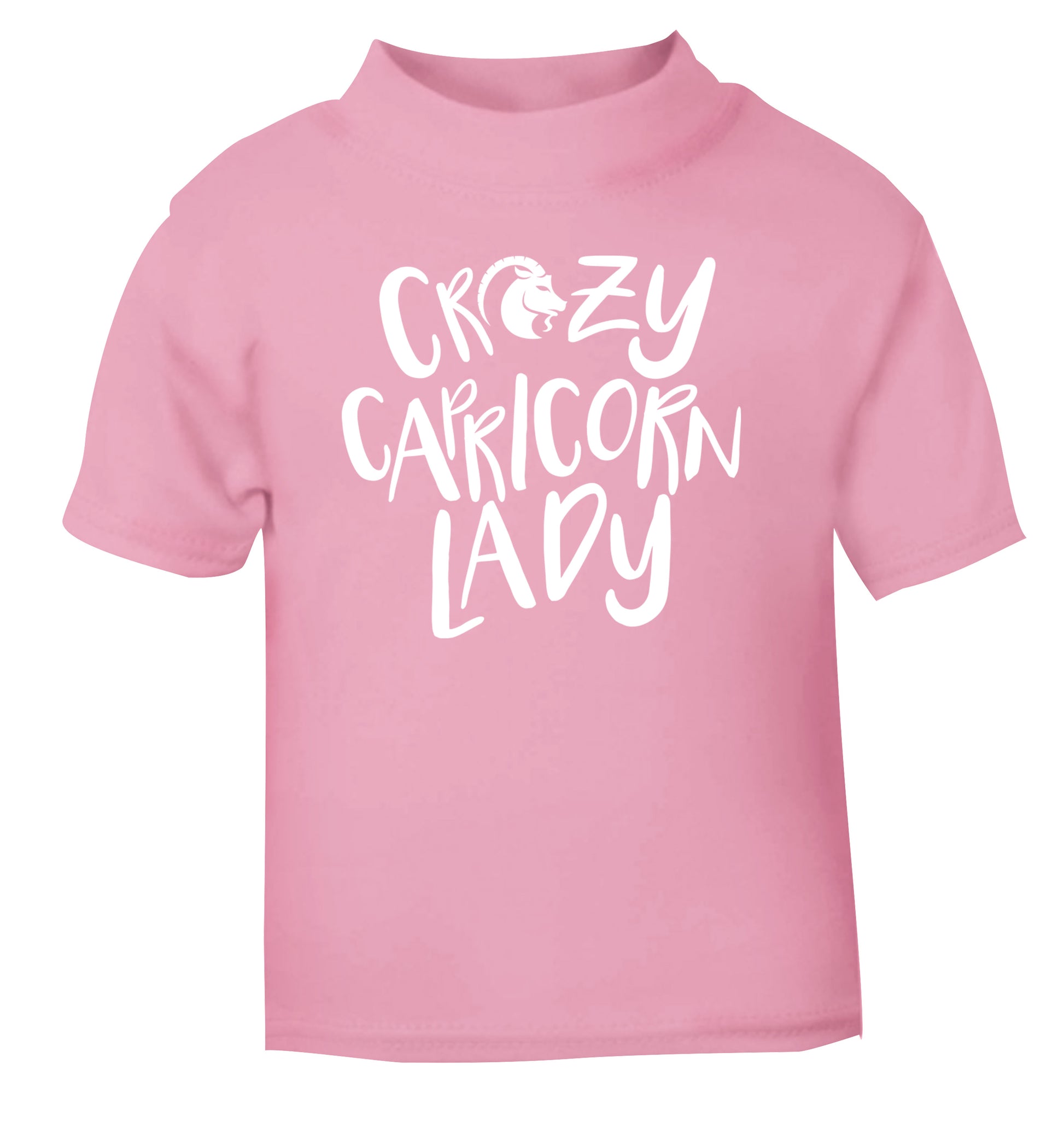 Crazy capricorn lady light pink Baby Toddler Tshirt 2 Years