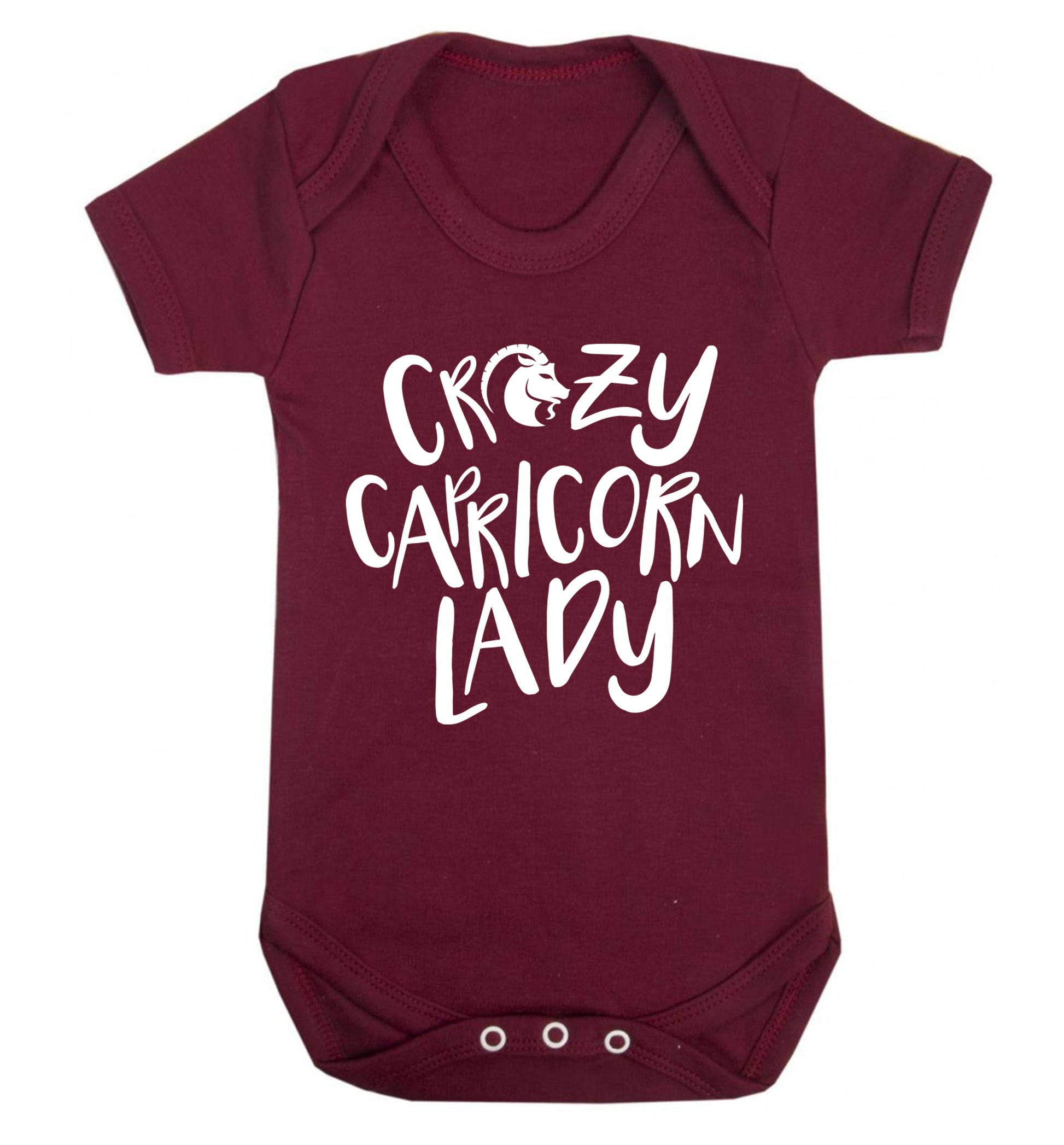 Crazy capricorn lady Baby Vest maroon 18-24 months