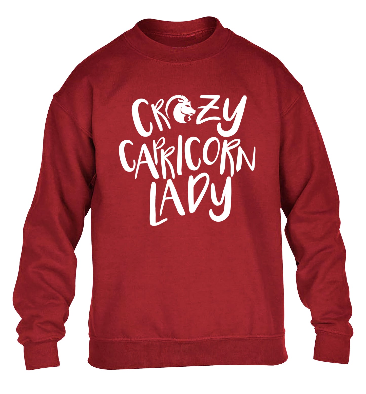 Crazy capricorn lady children's grey sweater 12-13 Years