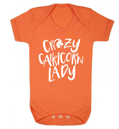 Crazy capricorn lady Baby Vest orange 18-24 months