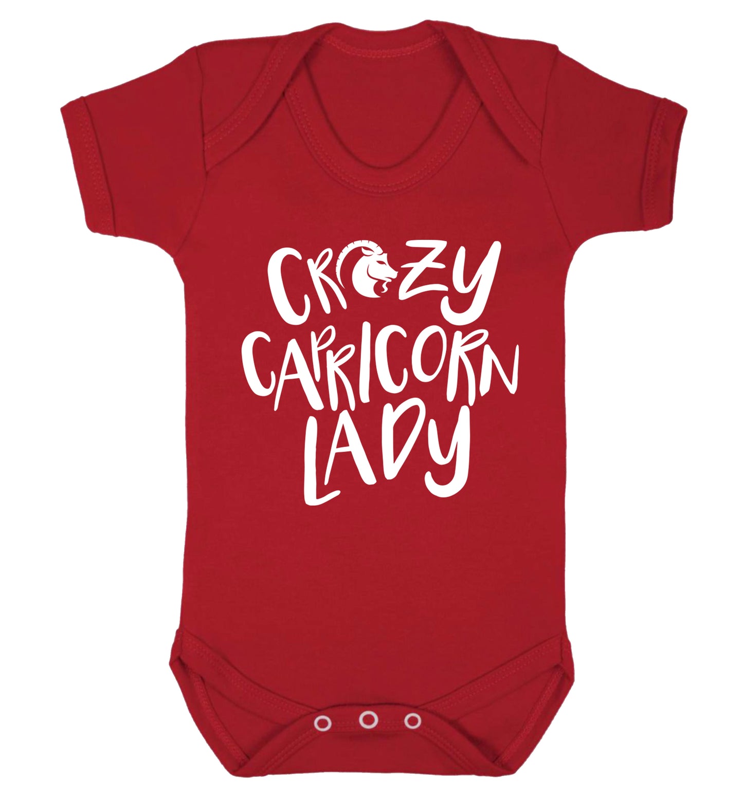 Crazy capricorn lady Baby Vest red 18-24 months