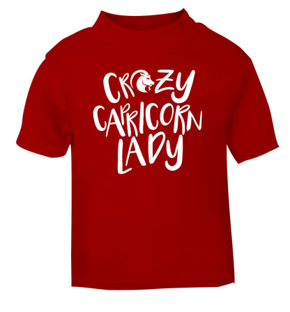 Crazy capricorn lady red Baby Toddler Tshirt 2 Years