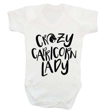 Crazy capricorn lady Baby Vest white 18-24 months