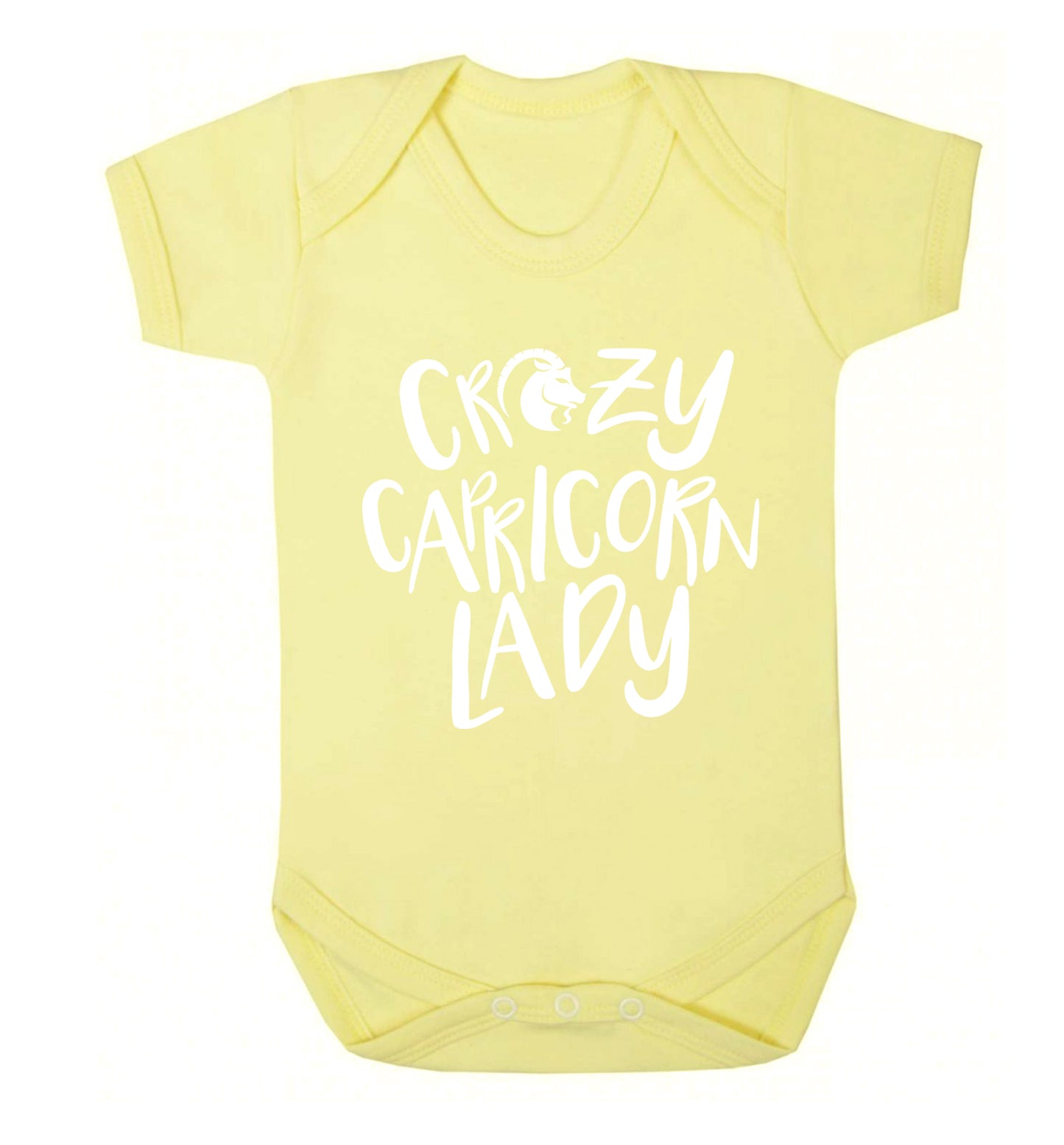 Crazy capricorn lady Baby Vest pale yellow 18-24 months