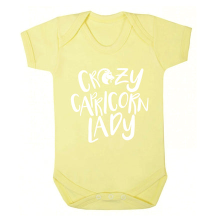 Crazy capricorn lady Baby Vest pale yellow 18-24 months