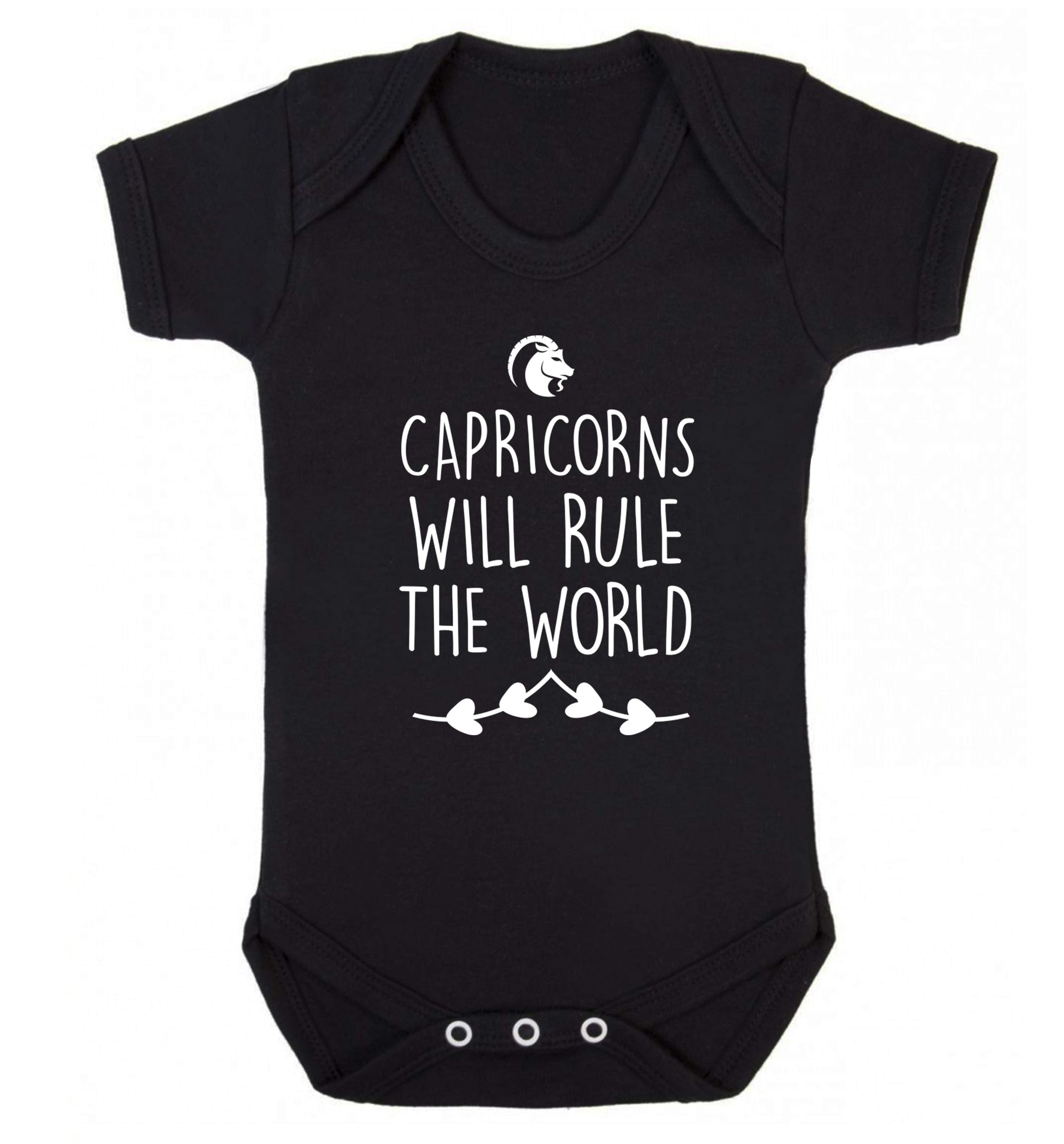 Capricorns will rule the world Baby Vest black 18-24 months