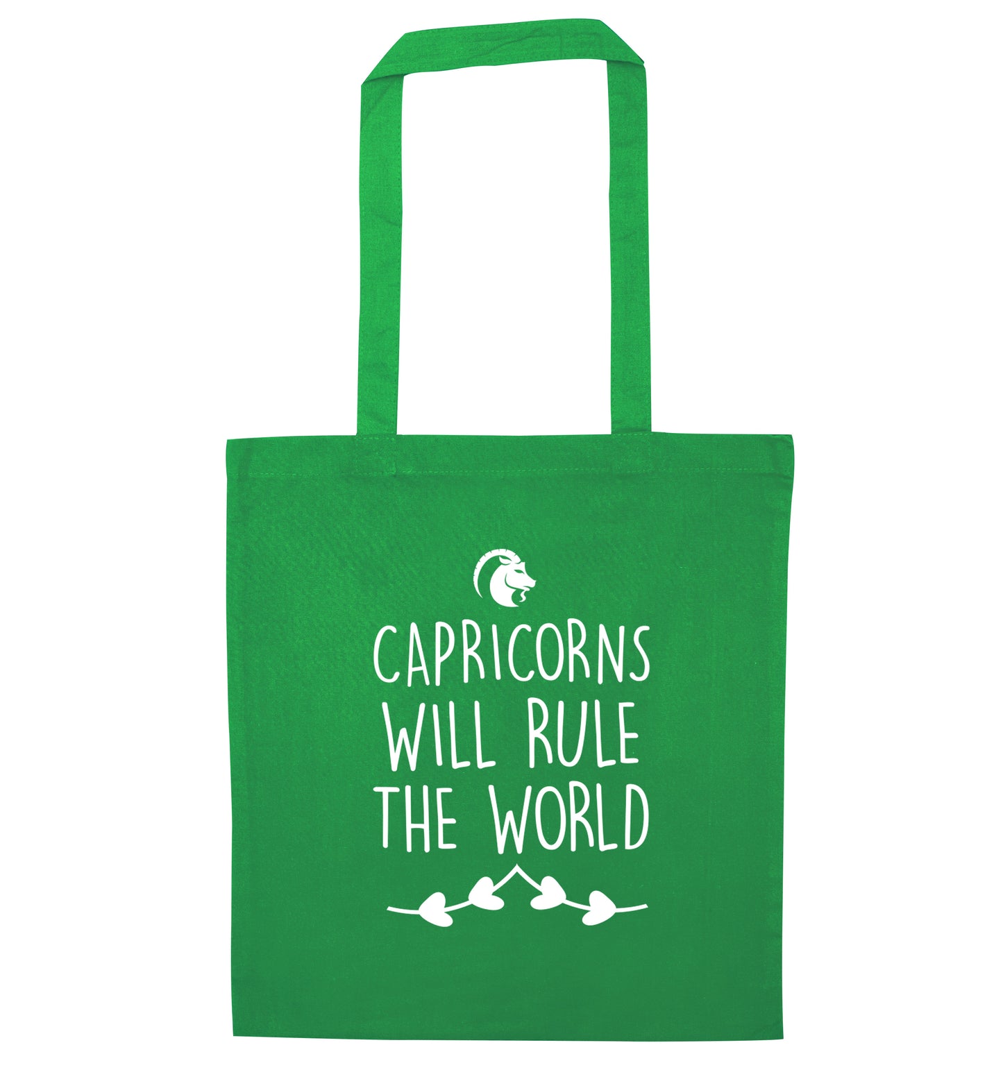 Capricorns will rule the world green tote bag