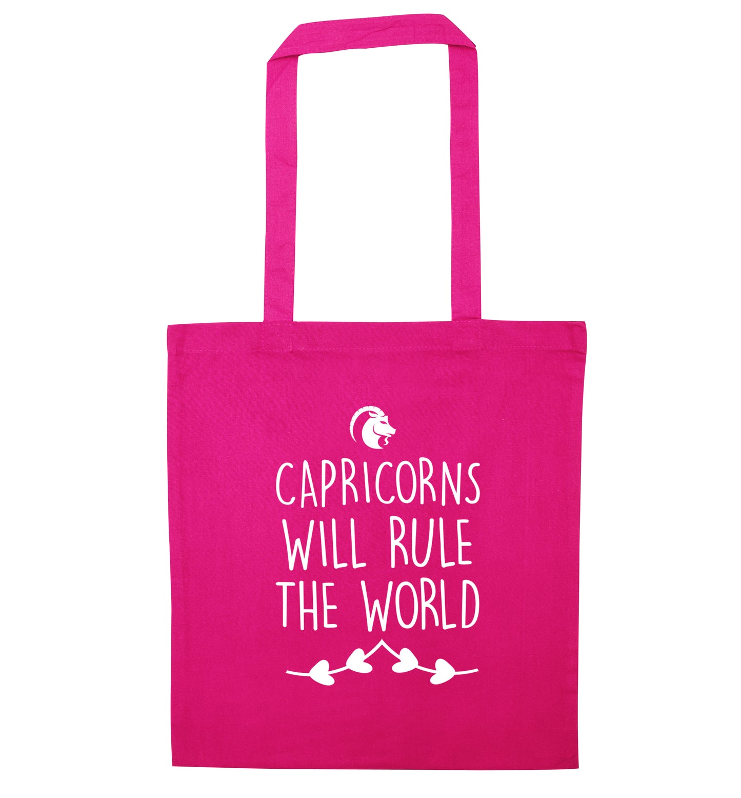 Capricorns will rule the world pink tote bag
