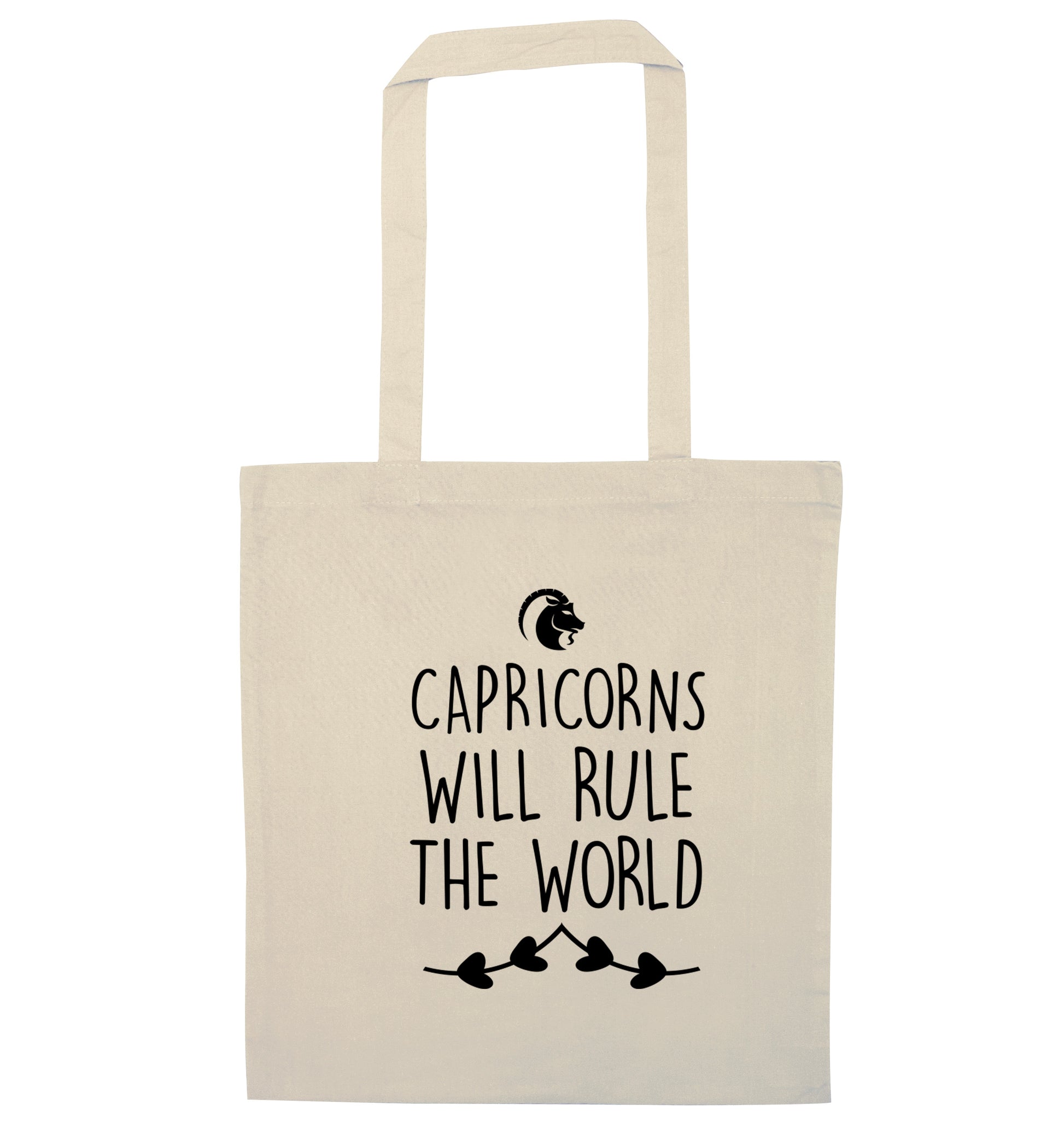 Capricorns will rule the world natural tote bag