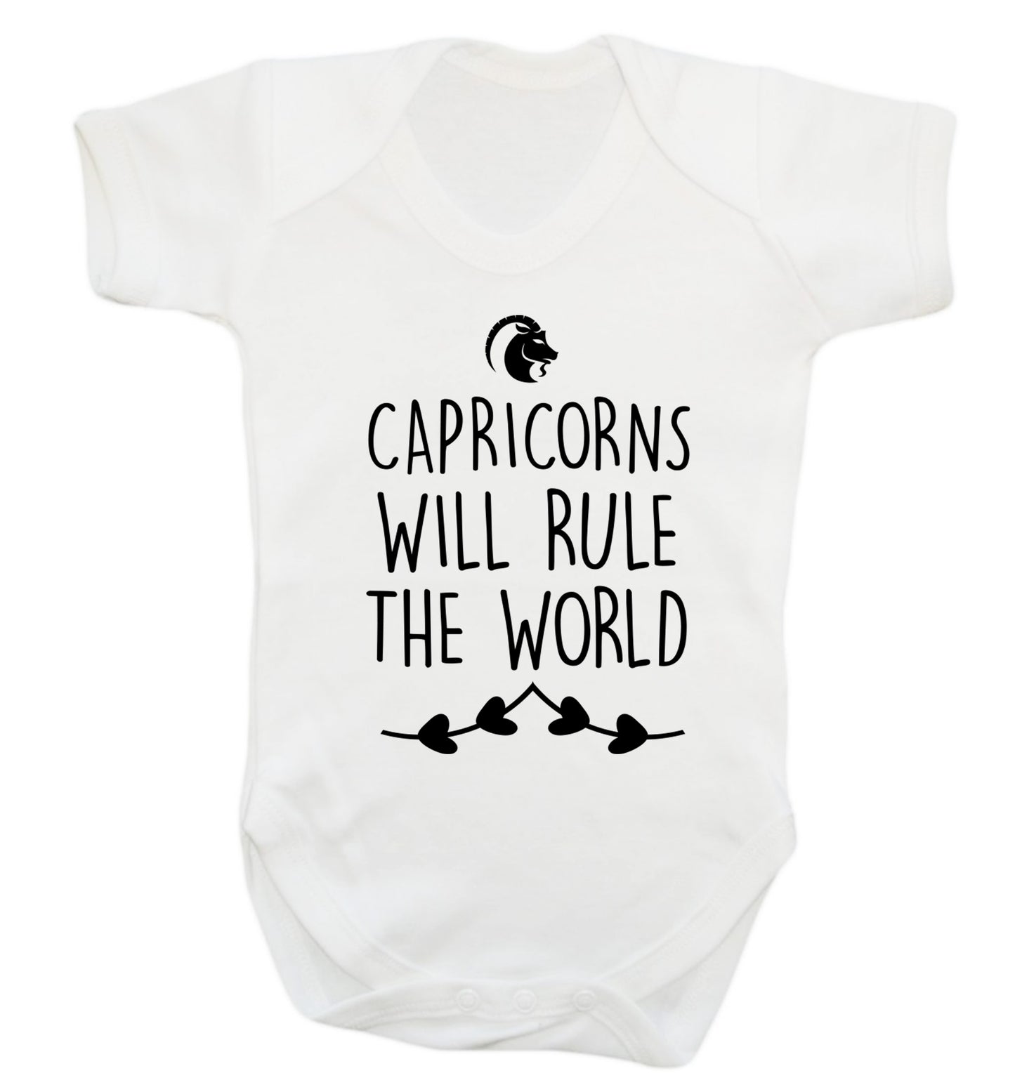 Capricorns will rule the world Baby Vest white 18-24 months