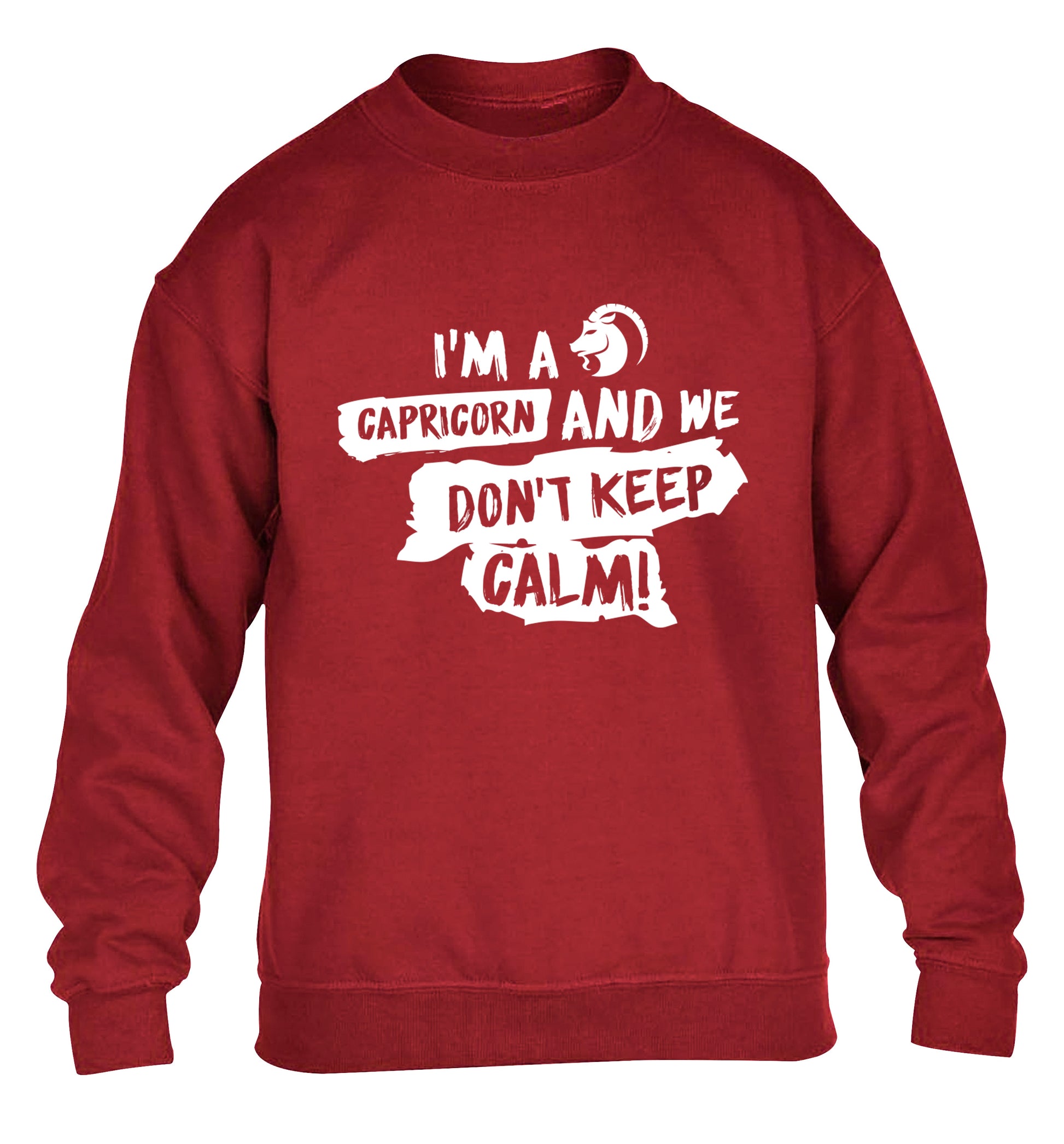 I'm a capricorn and we don't keep calm children's grey sweater 12-13 Years