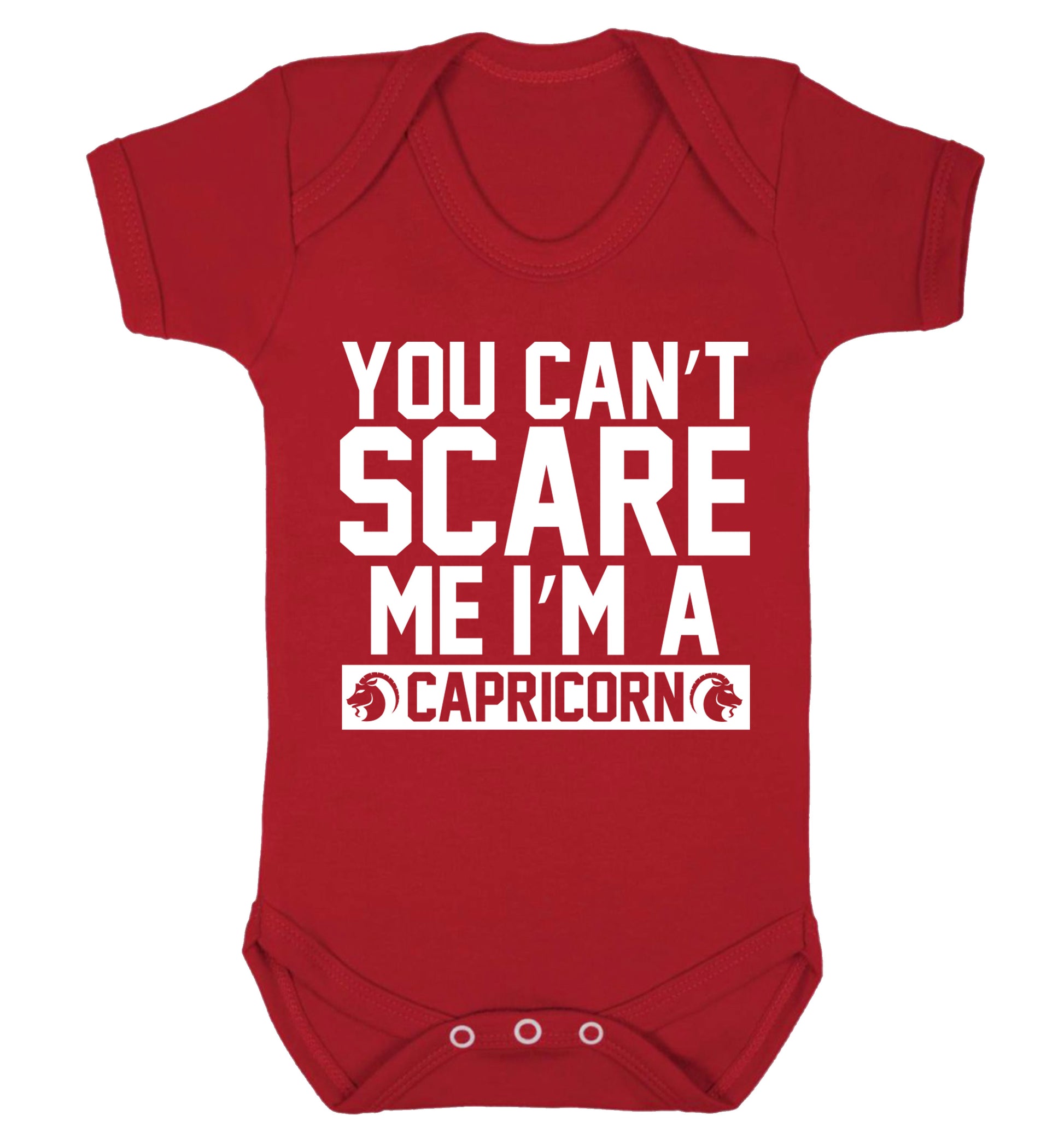 You can't scare me I'm a capricorn Baby Vest red 18-24 months