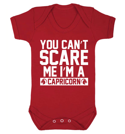 You can't scare me I'm a capricorn Baby Vest red 18-24 months