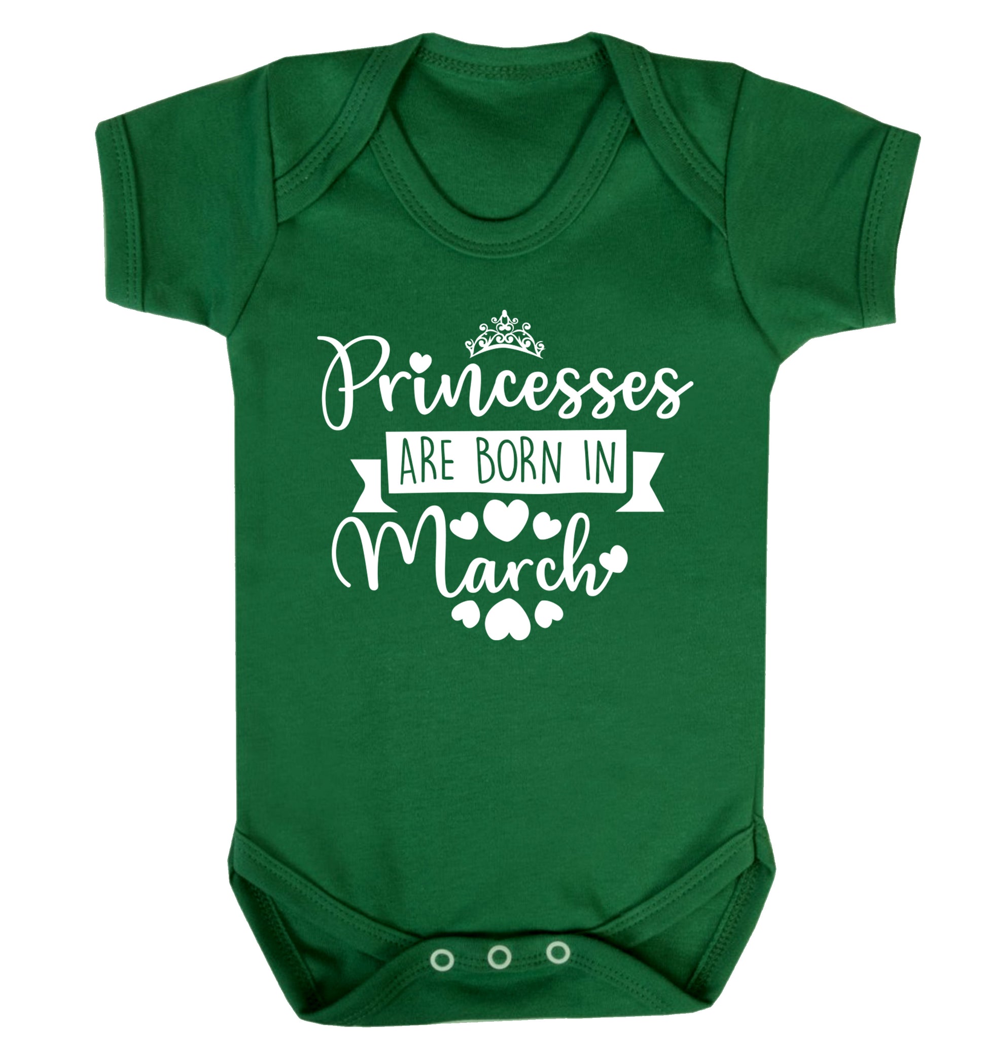 Princesses are born in March Baby Vest green 18-24 months