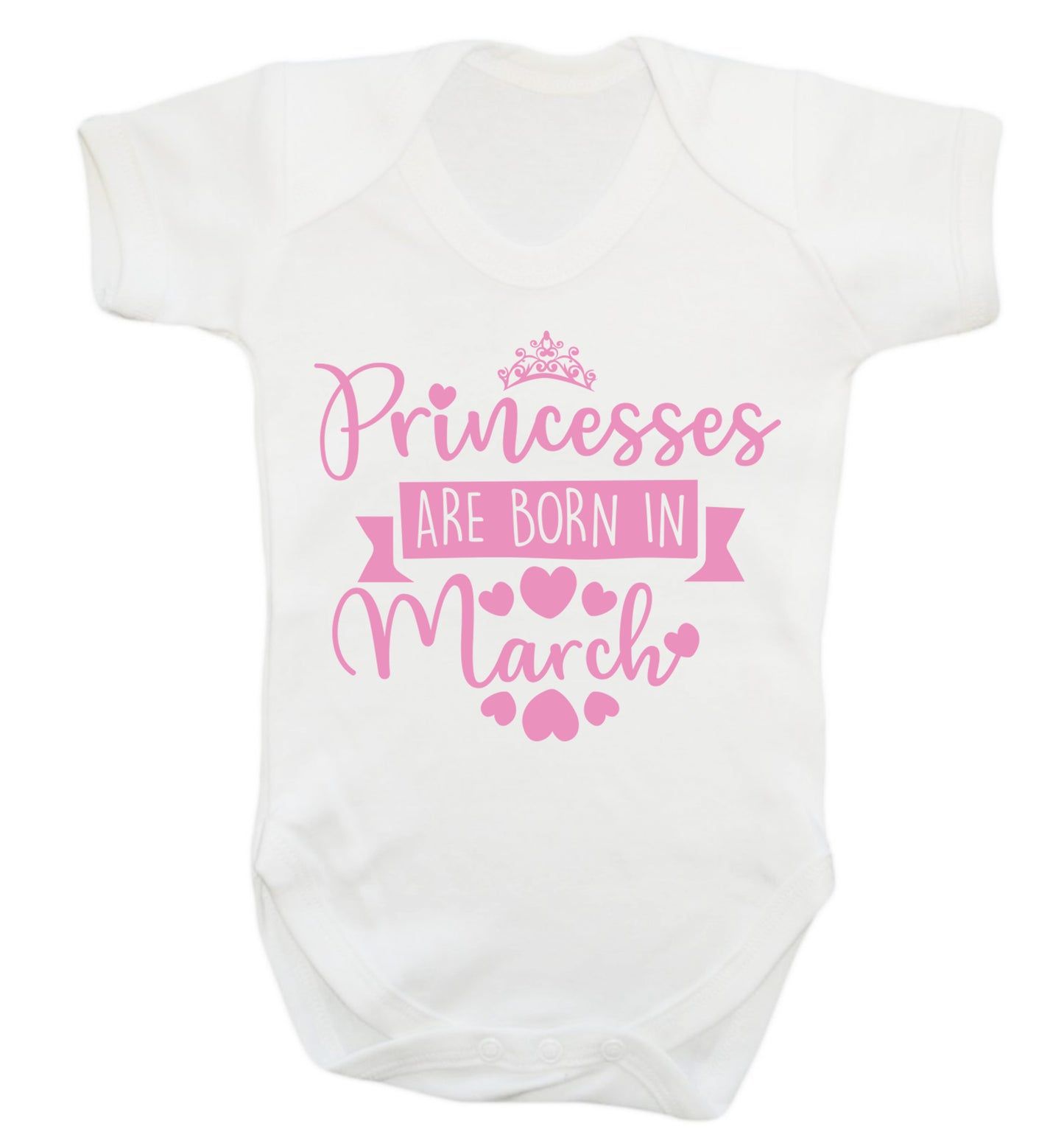 Princesses are born in March Baby Vest white 18-24 months