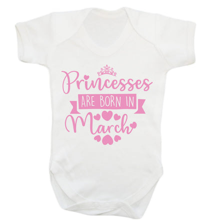 Princesses are born in March Baby Vest white 18-24 months