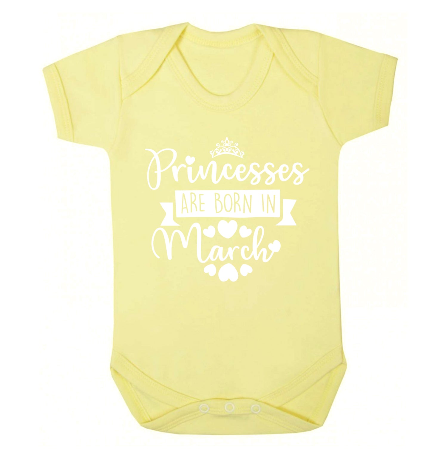 Princesses are born in March Baby Vest pale yellow 18-24 months