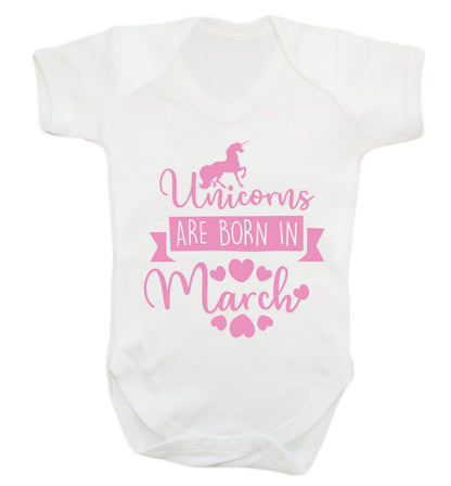 Unicorns are born in March Baby Vest white 18-24 months