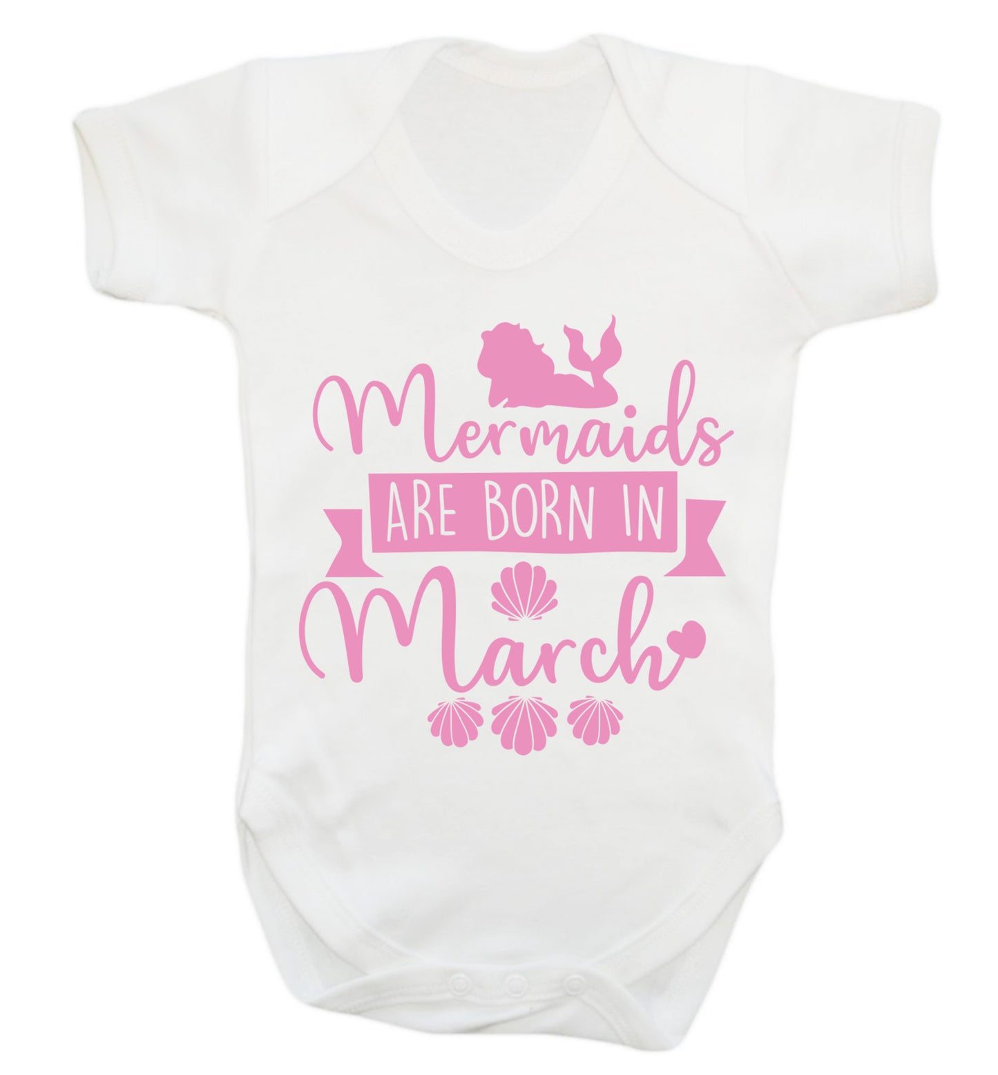 Mermaids are born in March Baby Vest white 18-24 months