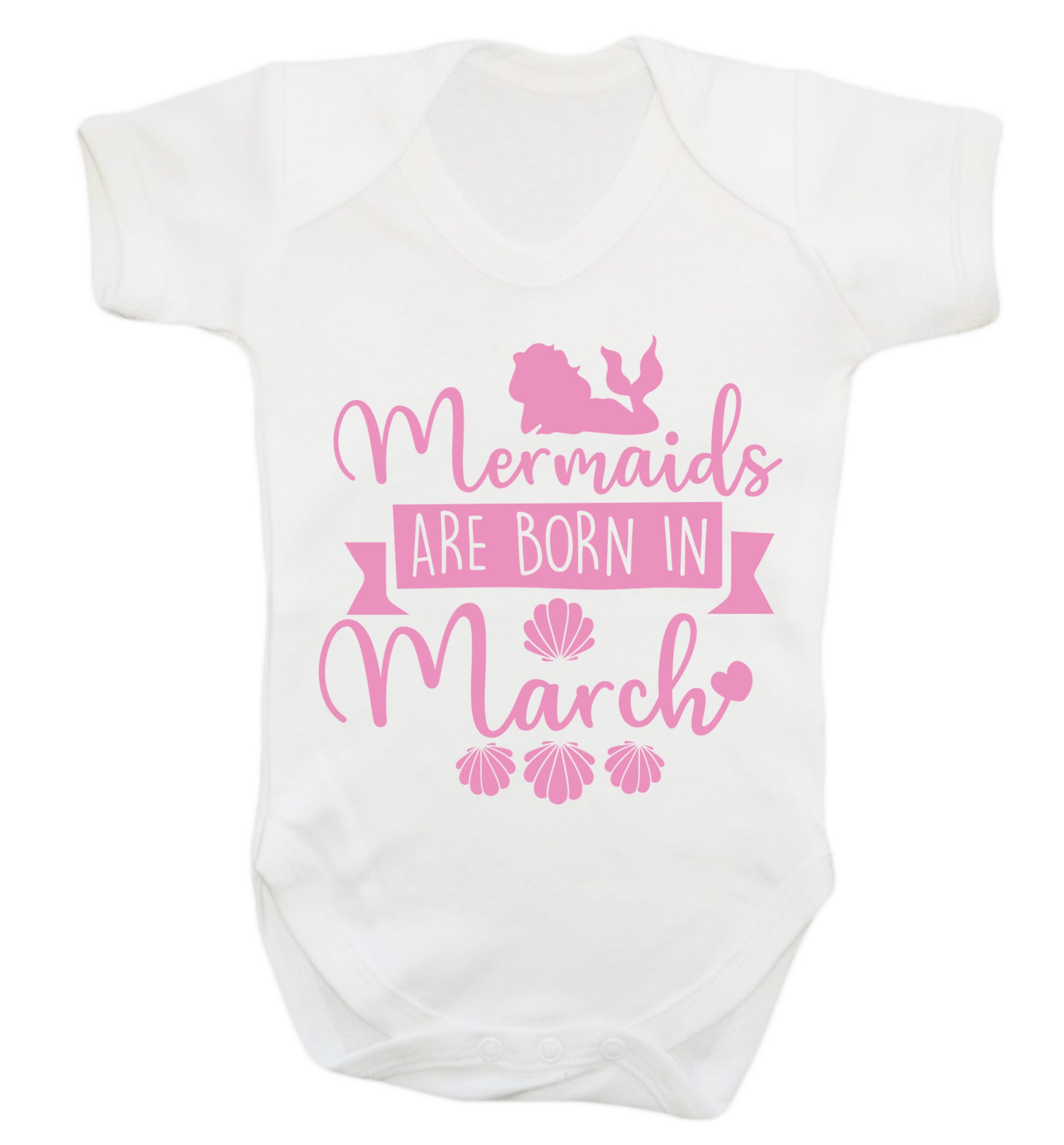 Mermaids are born in March Baby Vest white 18-24 months