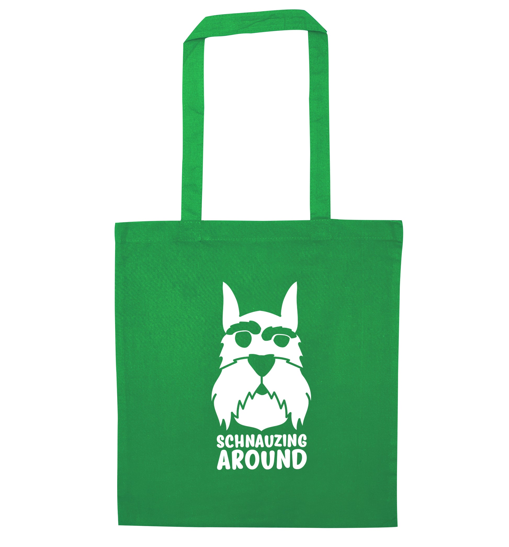 Schnauzing Around green tote bag