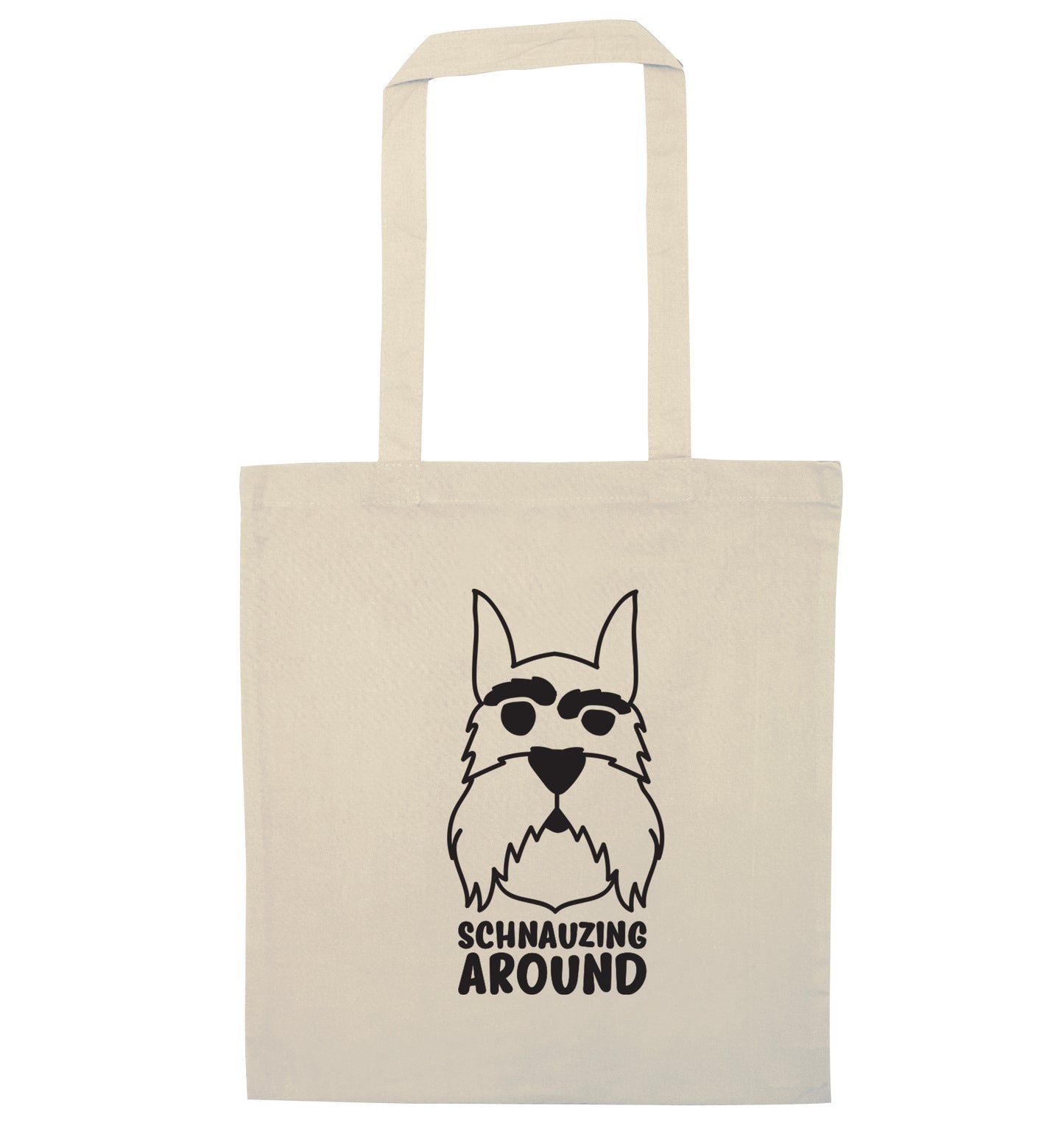Schnauzing Around natural tote bag